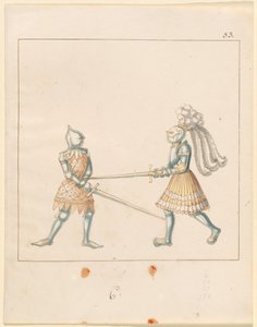 Freydal, Maximilianus I. császár tornája és tornája: Gyalogharcok (Jousts) (III. kötet): 163. tábla alkotó: German 16th Century