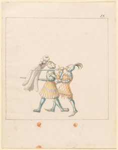 Freydal, Maximilianus I. császár tornája és tornája: Gyalogharcok (Jousts) (III. kötet): 165. tábla alkotó: German 16th Century