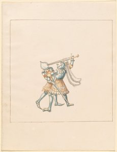 Freydal, Maximilian I. császár tornája és tornája: Gyalogharcok (Jousts) (III. kötet): 160. tábla alkotó: German 16th Century