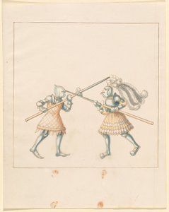 Freydal, Maximilian I. császár tornája és tornája: Gyalogharcok (Jousts) (III. kötet): 149. tábla alkotó: German 16th Century