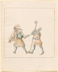 Freydal, Maximilianus I. császár tornája és tornája: Gyalogharcok (Jousts) (III. kötet): 144. tábla alkotó: German 16th Century