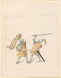 Freydal, Maximilianus I. császár tornája és tornája: Gyalogharcok (Jousts) (III. kötet): 161. tábla alkotó: German 16th Century