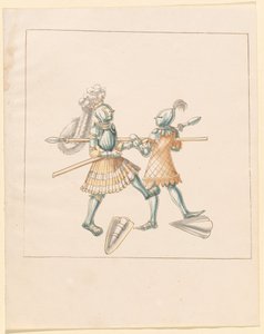 Freydal, Maximilianus I. császár tornája és tornája: Gyalogharcok (Jousts) (III. kötet): 151. tábla alkotó: German 16th Century