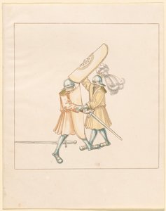 Freydal, Maximilianus I. császár tornája és tornája: Gyalogharcok (Jousts) (III. kötet): 156. tábla alkotó: German 16th Century