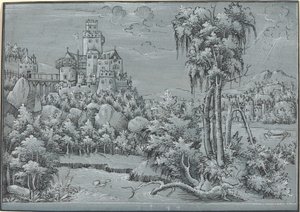 Táj egy kastéllyal alkotó: German 16th Century