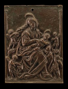 Szűz és gyermek négy angyallal alkotó: German 16th Century