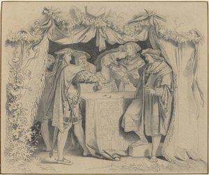 Kockadobás férfiak alkotó: German 19th Century