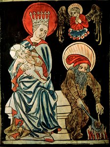 Pihenjen az egyiptomi repülésen, c1410 alkotó: German Master