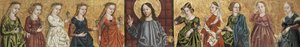 Salvator Mundi a bölcs és bolond szüzek mellett, c. 1500 alkotó: German Master