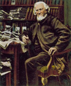 Hoffmann von Fallersleben, német költő (színes fénykép)