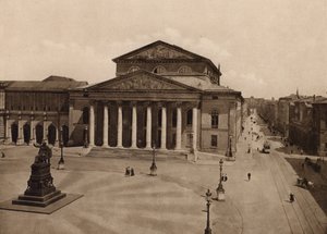 Munchen / München: Nationaltheater (fekete-fehér fotó)
