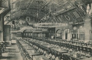 München, Hofbrauhaus. 1913. március 11-én küldött képeslap. alkotó: German Photographer