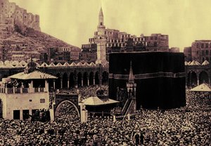 Zarándokok a Kaabánál, illusztráció Karl Grober "Palastina" című művéből.