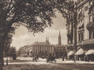 Wiesbaden, Wilhelmstrasse (fekete-fehér fotó)