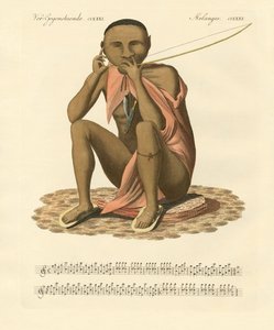 Egy dél-afrikai bushman (színes metszet) alkotó: German School