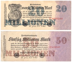 Huszonötvenmillió márka bankjegy, 1923 alkotó: German School