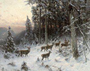 Egy téli este a Fekete-erdőben, 1880 körül