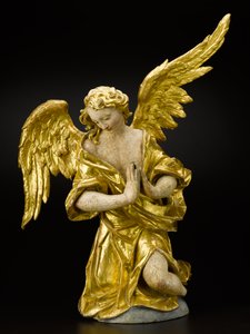 Imádó angyal, 1735-1760 körül (fa, polikróm és aranylevél) alkotó: German School