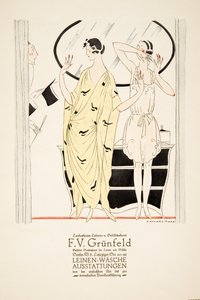Az "F.V. Grunfeld" reklámja, Styl, kiadó, 1922 (pochoir nyomtatás) alkotó: German School