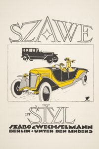 Szawe (Szabo & Wechselmann) hirdetése, Styl, pub.1922 (pochoir print) alkotó: German School