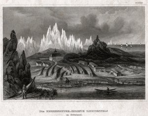 Akunnat, Grönland. (metszet, kb. 1850) alkotó: German School