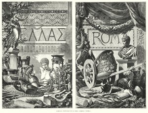 Az ókori Görögország és Róma (litho) alkotó: German School