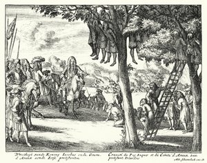 II. Jakab és a Comte d"Avaux által elkövetett atrocitások az ír protestánsok ellen, 1689 alkotó: German School