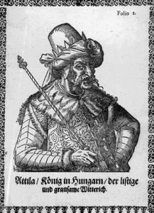 Attila a hun (metszet) alkotó: German School
