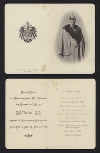 Bankett II. Vilmos német császár születésnapja tiszteletére, Frankfurtban, 1897. január 27-én (litho) alkotó: German School