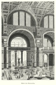 Caracalla fürdői, Róma (metszet) alkotó: German School