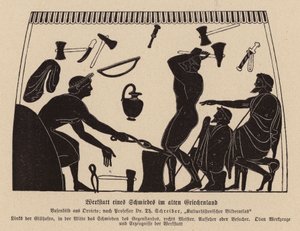 Kovácsműhely az ókori Görögországban (litográfia) alkotó: German School