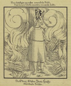 Máglyán elégették a cseh keresztény reformátort, Jan Huszt, Konstanz, 1415. július 6. alkotó: German School