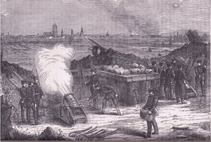 Schelestadt bombázása, Cassells: A Franciaország és Németország közötti háború története, Cassell and Company Limited, 1890 körül (litho) alkotó: German School