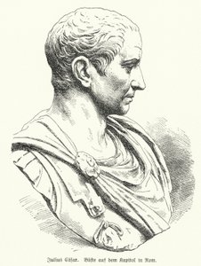 Julius Caesar mellszobra (litho) alkotó: German School