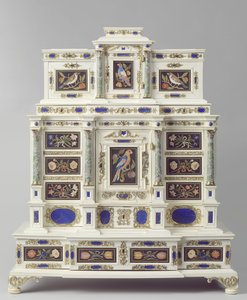 Augsburgban készült szekrény, 1660-70 körül (intarziás fa) alkotó: German School