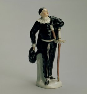 Wenzel Neu († 1774) Commedia dellArte sorozat kapitánya, a Kloster-Veilsdorfi gyár számára, 1764-5 (porcelán)