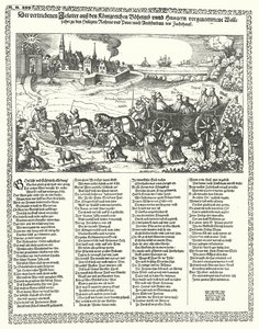 Karikatúra, amely 1620-ban a harmincéves háború kezdetén Csehországból és Magyarországról elűzött jezsuitákat ábrázol (metszet) alkotó: German School