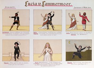 Rajzfilm, amely Donizetti Lucia di Lammermoor című operájából gúnyolódik (színes litó alkotó: German School