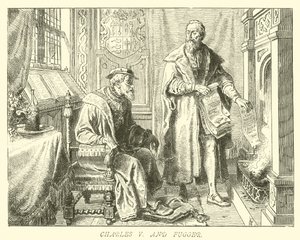 V. Károly és Fugger alkotó: German School