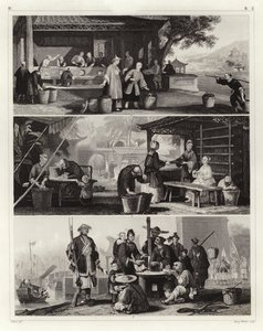 Kínai jelenetek (metszet) alkotó: German School