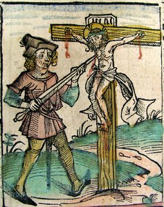 A keresztrefeszített Krisztus, megjelent a Nürnbergi Krónikában, 1493 alkotó: German School
