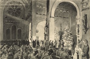 Karácsonyi ünnepségek a flandriai templomban alkotó: German School