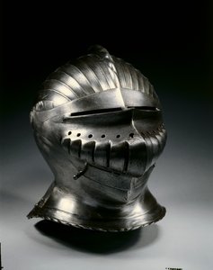 Maximilian stílusú szoros sisak, 1510-30 körül alkotó: German School