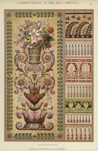 A XIX. század kezdete, gobelin kárpit és csipkeverés (színes litó) alkotó: German School