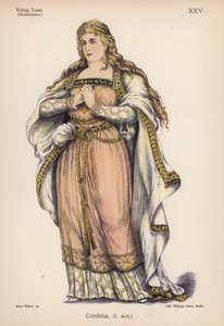 Cordelia, Shakespeare Lear királyából (színes litó) alkotó: German School