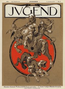 A Jugend magazin címlapillusztrációja, 1896 alkotó: German School