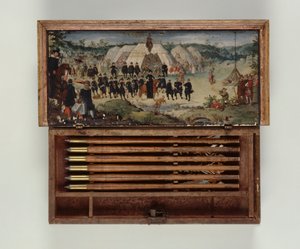 Otto von Hesse herceg számszeríjdoboza, 1615 (festett fa) (lásd még: 312140-312143)