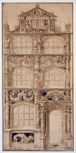 Hans Holbein Le Jeune (1497-1543) házhomlokzati díszítése (Ec. All.) Dim. 0,58 x 0,27 m Párizs. Louvre múzeum alkotó: German School
