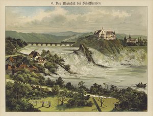 A Rajna-vízesés Schaffhausen közelében (színes litó) alkotó: German School