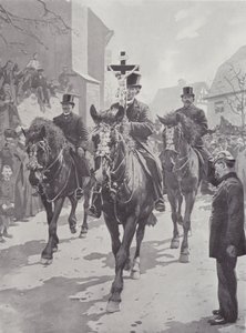 Húsvéti szokások, Szászország (litho) alkotó: German School